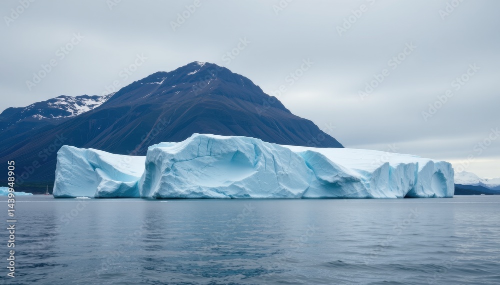 custom made wallpaper toronto digitalMajestic iceberg calving in glacial waters alaska nature photography overcast sky stunning arctic environment
