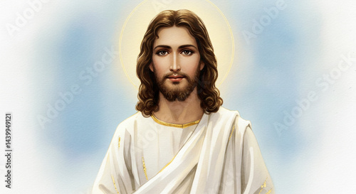 Jesus Christ Portrait with ...