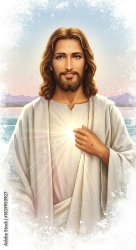 Jesus Christ Holding Hand O...