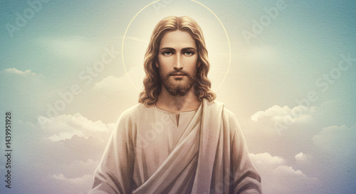Gentle Portrait of Jesus Ch...
