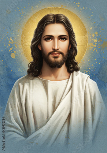 Watercolor Portrait of Jesu...