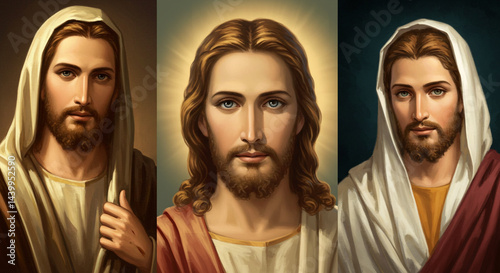 Portrait of Jesus Christ wi...