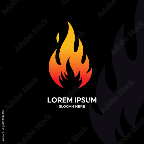 Fire Logo with Gradient Effect