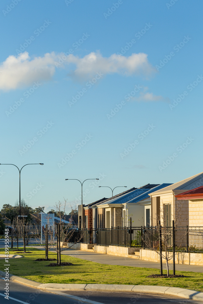 Suburban houses in new housing estate Suburban houses in new housing estate