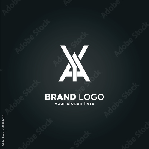 Creative Letter Y and A Monogram Logo with Black Background.