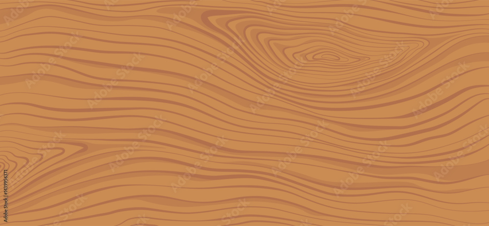 Wood texture. Brown wooden plank, cutting board, floor or table surface. Striped fiber textured background. Retro tree surface pattern