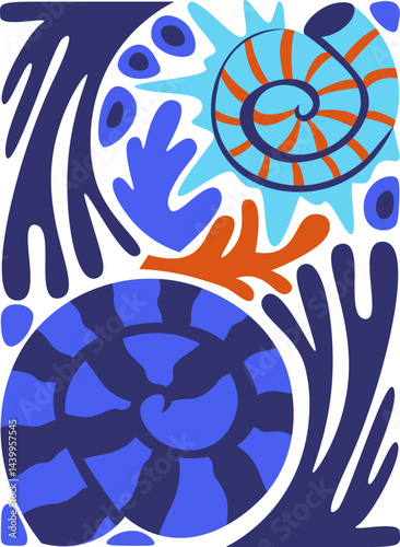 Abstract Ocean Life Background