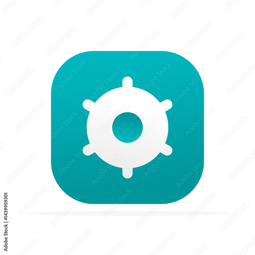 Fototapeta premium settings icon, colored flat vector. modern and minimalist design.