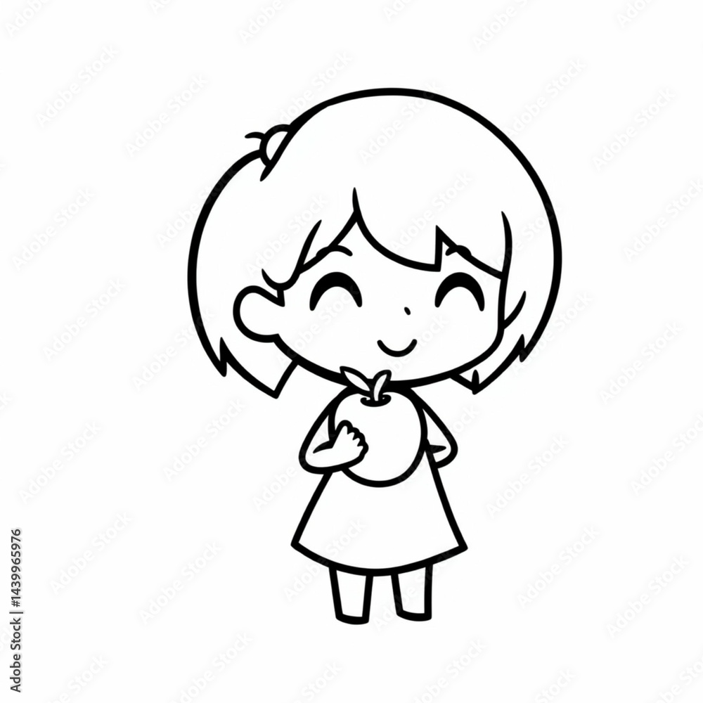 Minimalist Chibi Character Line Art Collection Minimalist Chibi Character Line Art Collection