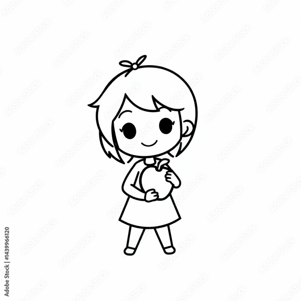 Minimalist Chibi Character Line Art Collection Minimalist Chibi Character Line Art Collection