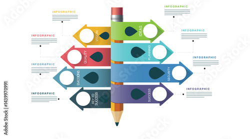 illustration of an infographic featuring tabs and titles, arranged for easy data presentation with a clean and modern layout, perfect for visualizing information 01