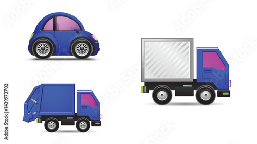 illustration of various transportation vehicles, including cars, buses, bicycles, and airplanes, showcasing diverse modes of travel and movement
