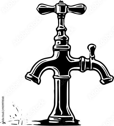 faucet isolated on white background