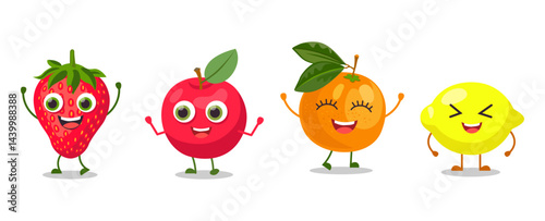 Collection of nice fruit characters