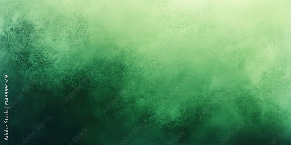 Fototapeta premium A gradient green misty image transitioning from light to dark.