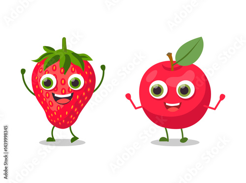 Collection of nice fruit characters