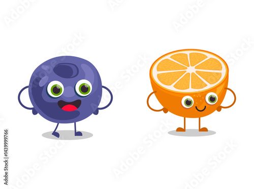 Collection of nice fruit characters