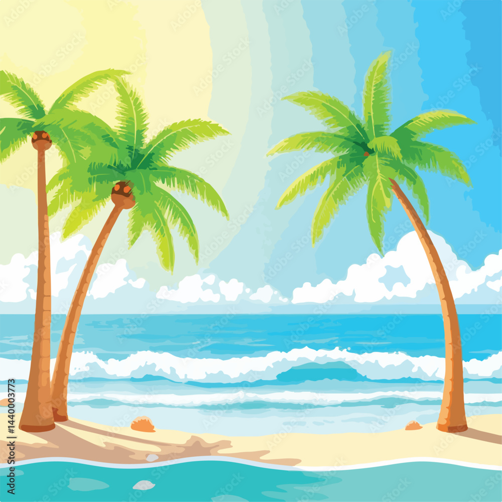 Obraz premium palm trees on the beach