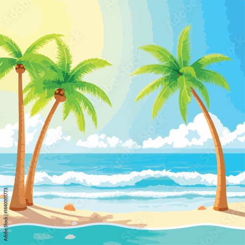 palm trees on the beach