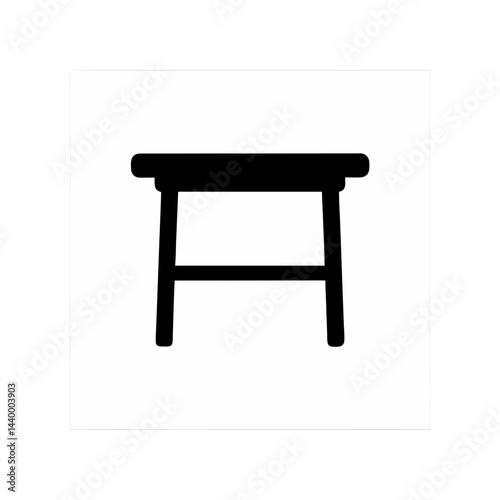 Simple stool furniture icon
