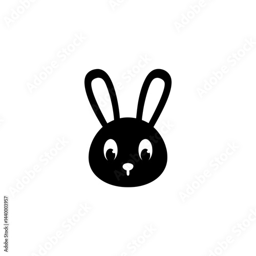 Cute bunny rabbit face icon