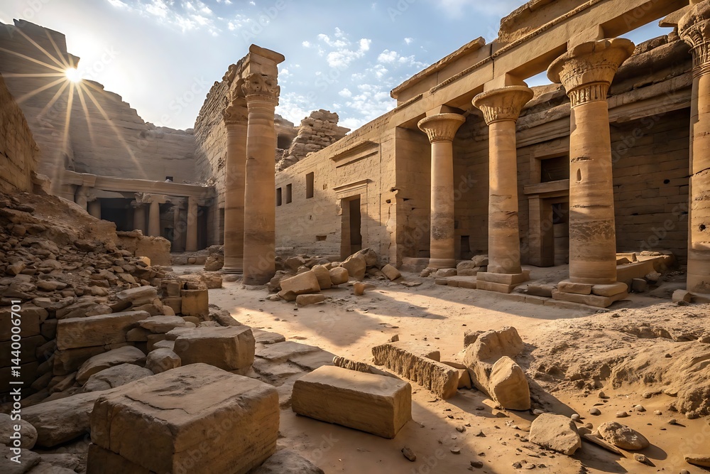 Fototapeta premium Ancient Ruins Under the Sun.