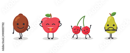 Collection of nice fruit characters