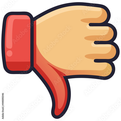 Thumbs down hand gesture
