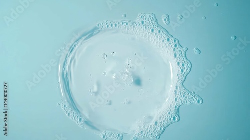 A clear water surface, showcasing bubbles and the calming nature of liquid.