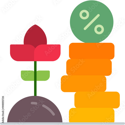 Crypto Yield Farming Icon