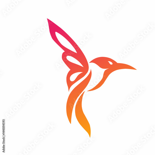 illustration design of a colibri or hummingbird. suitable for logo symbol elements design