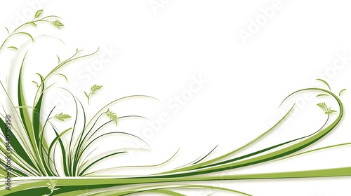 Elegant green floral design
