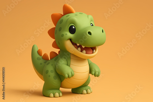 3D Adorable Dinosaur Mascot for Kids' Books, Museums, and Learning Centers
