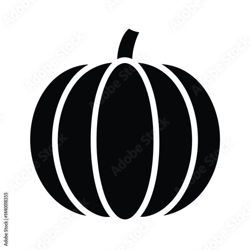 autumn pumpkin icon silhouette vector illustration