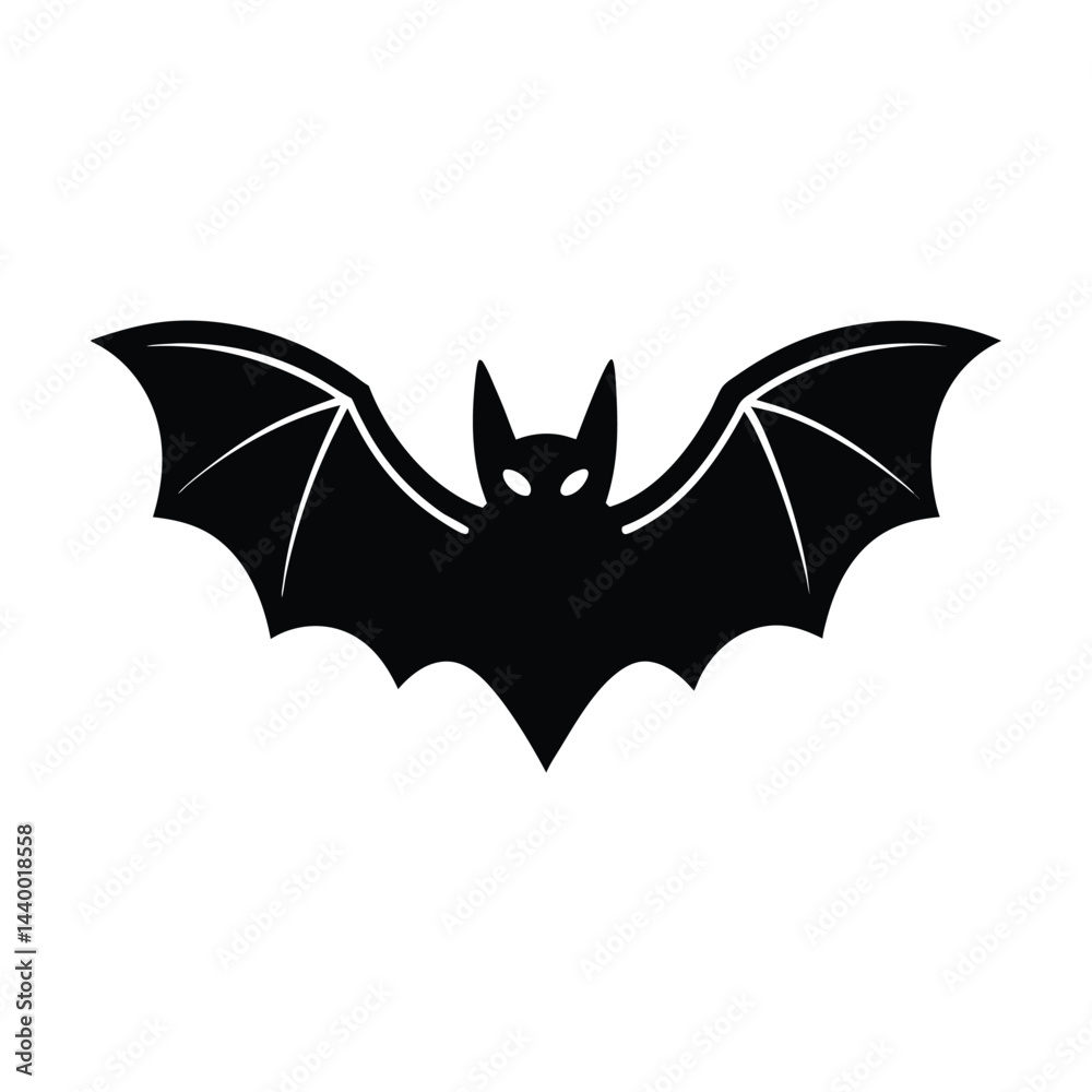 Fototapeta premium bat flying icon silhouette vector illustration