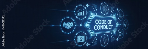 Interactive digital display of code of conduct