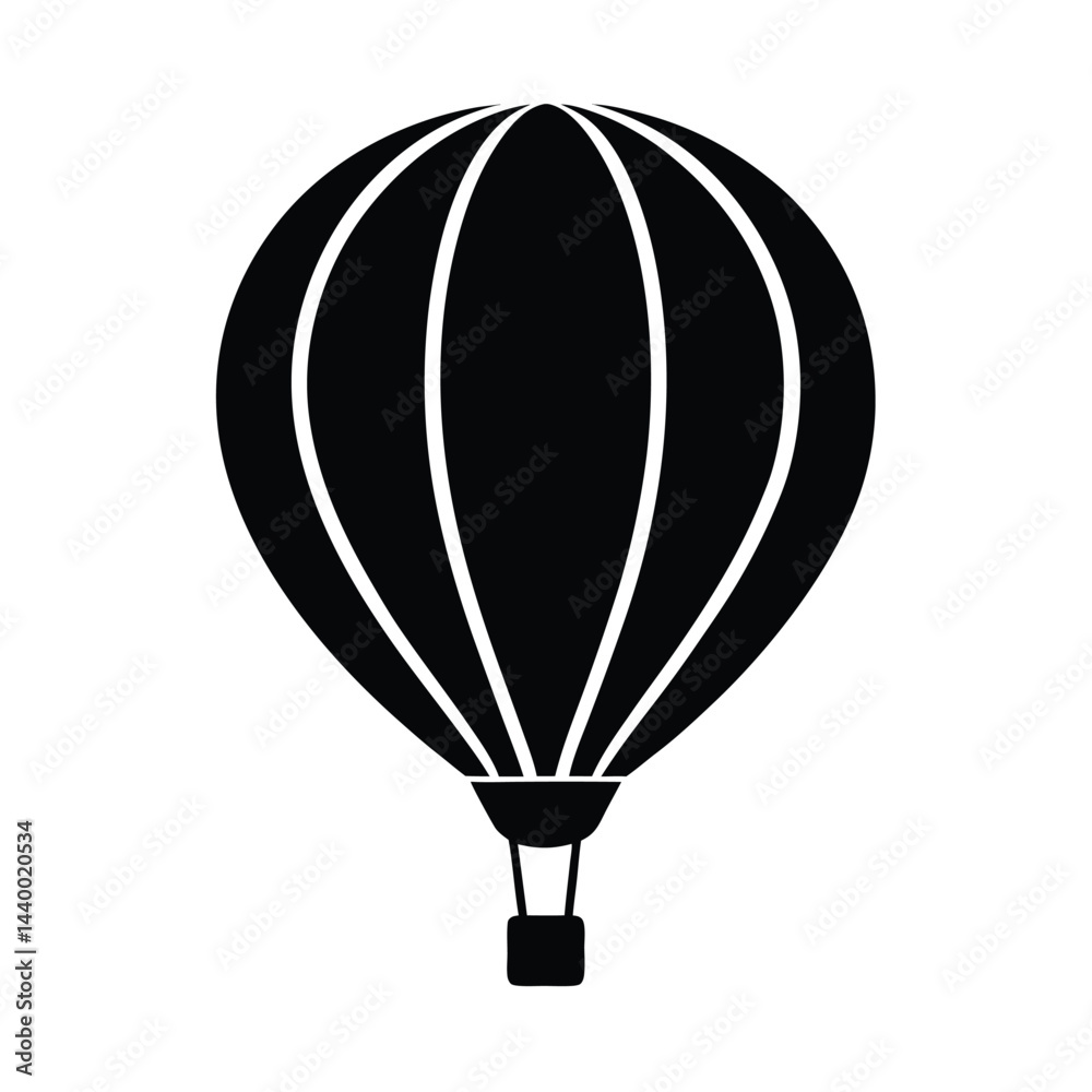 drifting balloon icon silhouette vector illustration drifting balloon icon silhouette vector illustration