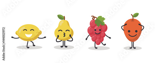 Collection of nice fruit characters