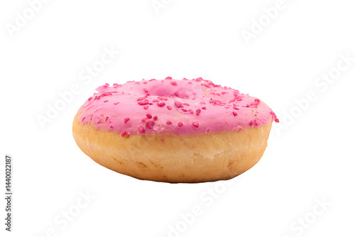 Donut à la framboise vue de côté au format PNG pour incrustation