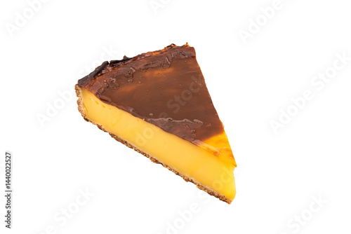 Tableau sur toile Part de flan coupée et isolée au format PNG