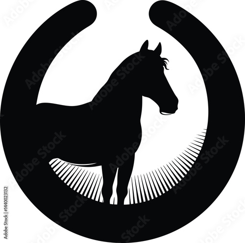 horse silhouette vector illustration