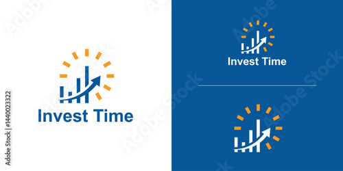 logo design invest and time,growth,symbol,icon,idea,creative.