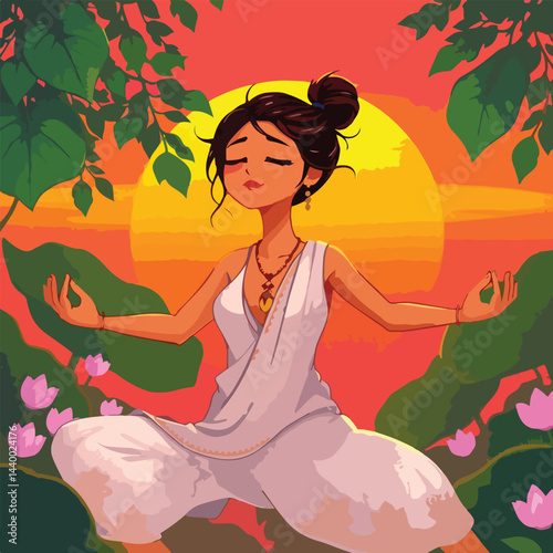 woman yoga design