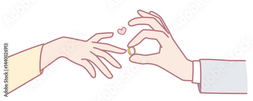 A beautiful and tender moment captured during a romantic ring proposal featuring intertwined hands and hearts