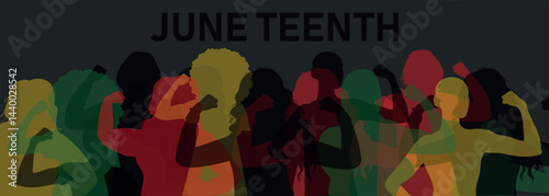 Juneteenth Day 2025 banner. Freedom or Emancipation day. Annual american holiday. Poster, greeting card, banner and background