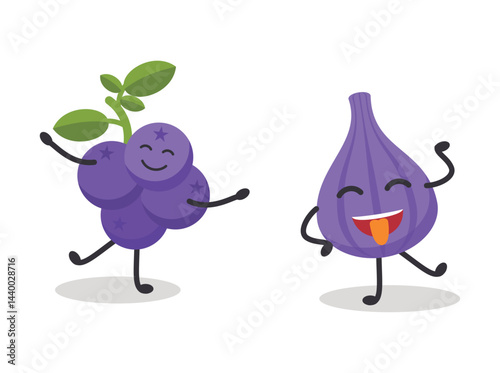 Collection of nice fruit characters
