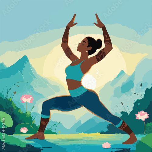 yoga in the lotus position