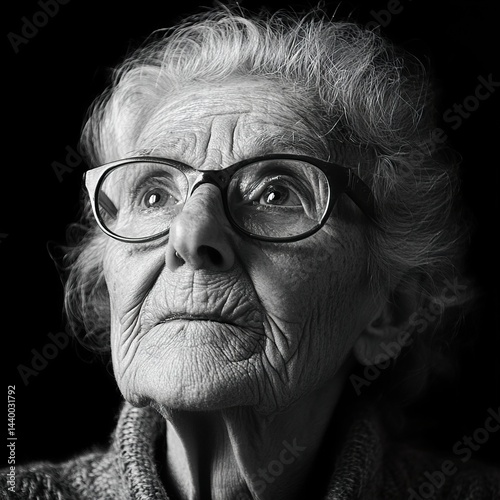 Reflective Portrait of an Elderly Woman