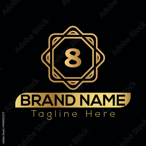 A gold house icon symbolizes a real estate business design concept for your home destination 8 Logo Design 