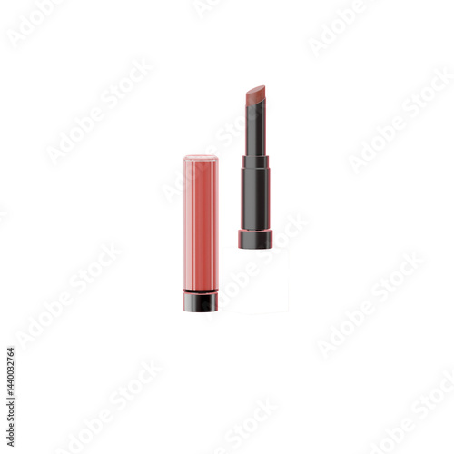 Wallpaper Mural A stylish lipstick with a soft pink cap and black base featuring a rich brown shade. 3d illustration Torontodigital.ca